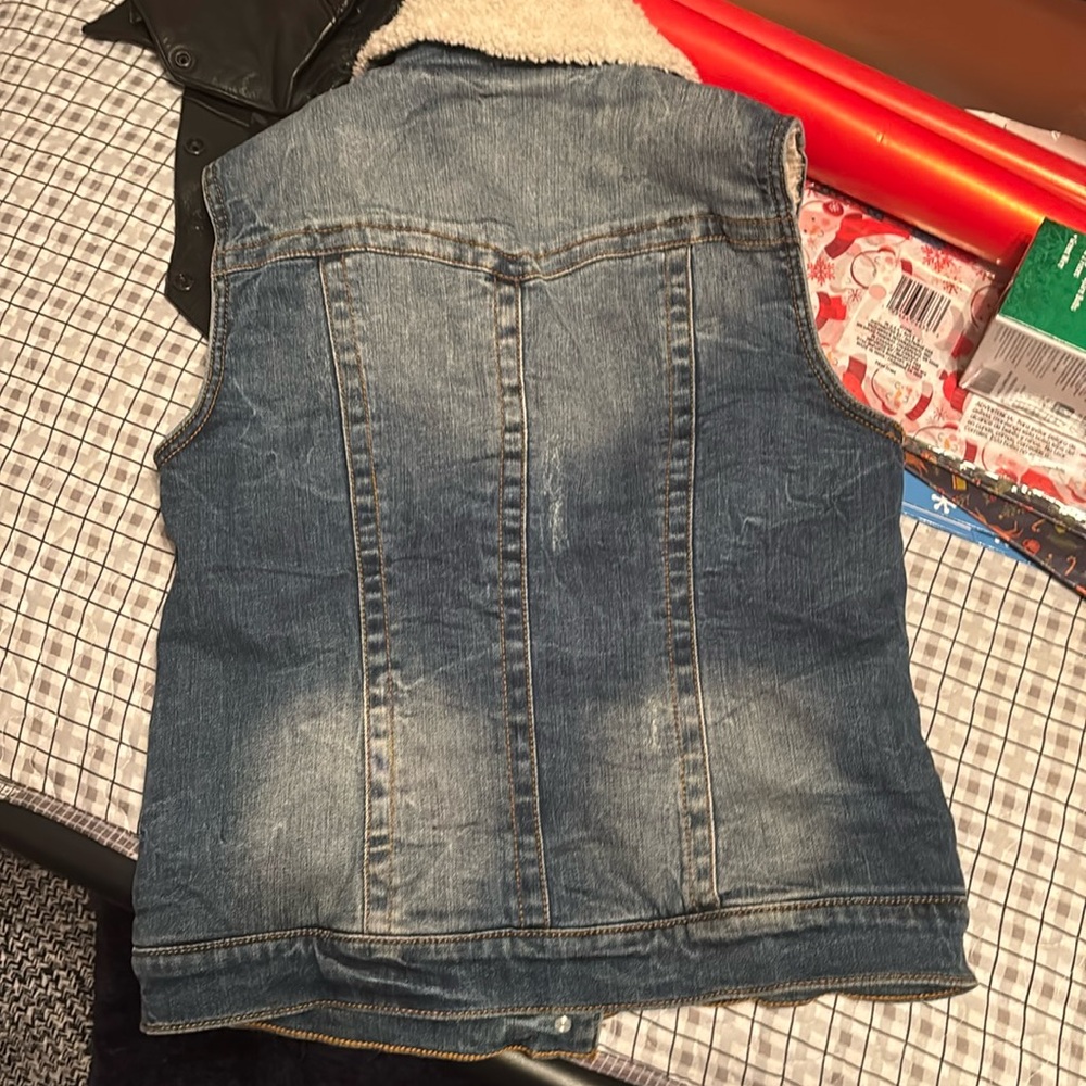 INC size small blue Jean vest.